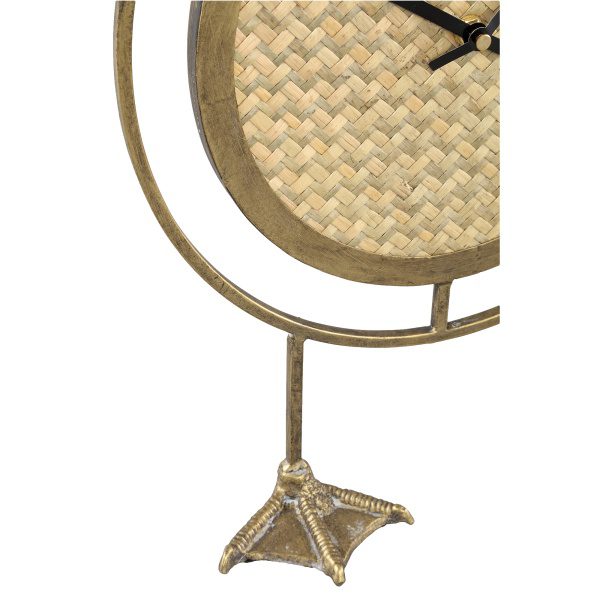 Jelko Natural Rattan table clock