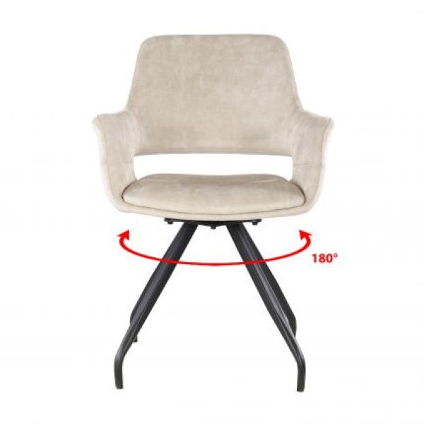 Armstoel Capp Beige Velvet