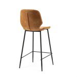 Bar chair Seashell low - cognac