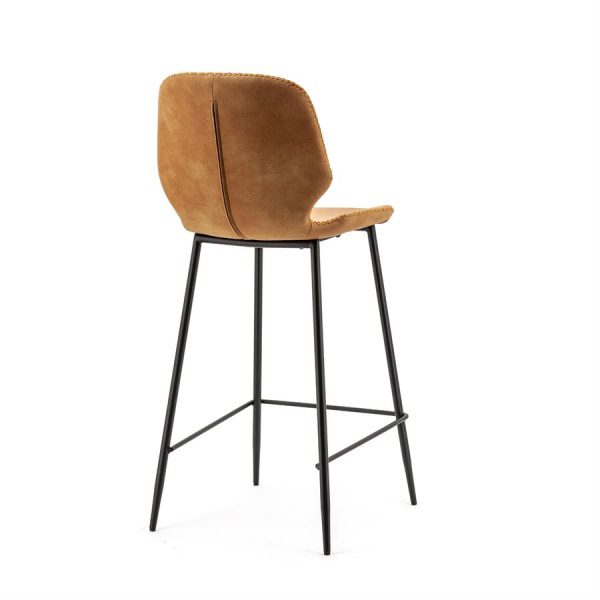 Bar chair Seashell low - cognac