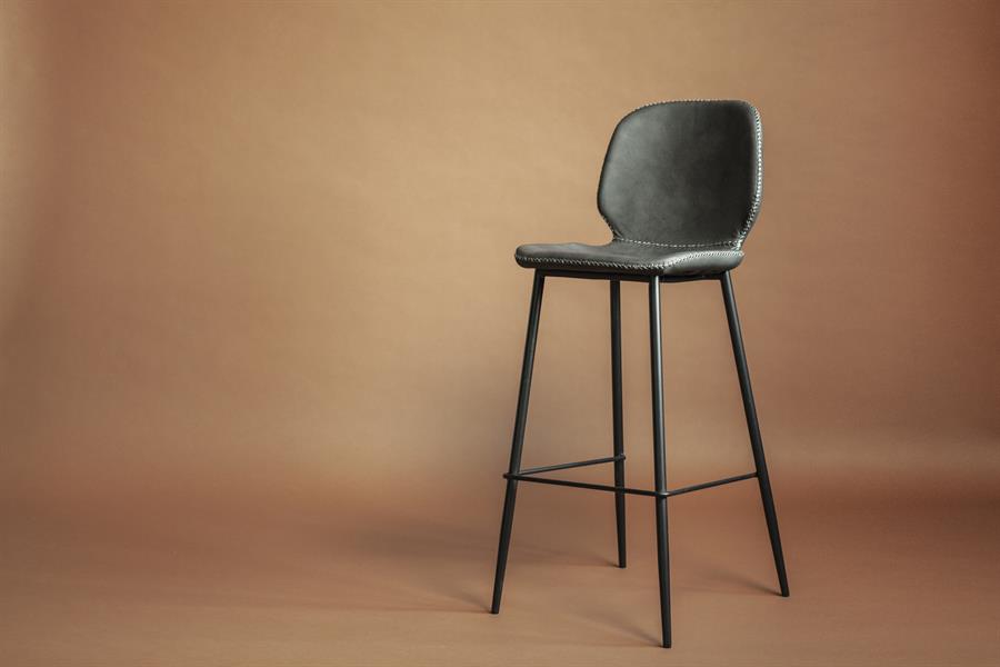 Bar chair Seashell low - grey