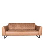 Bank Nola - Cognac - Microfiber - 3-Zits