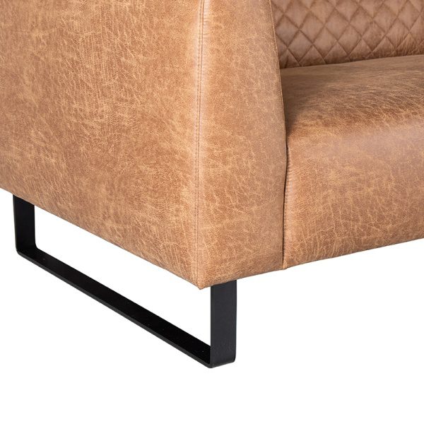 Bank Nola - Cognac - Microfiber - 3-Zits