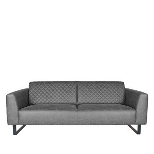 Bank Nola - Antraciet - Microfiber - 3-Zits