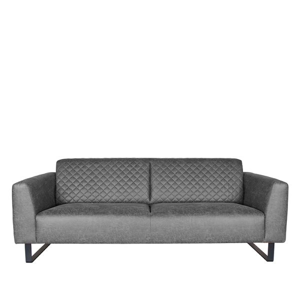 Bank Nola - Antraciet - Microfiber - 3-Zits
