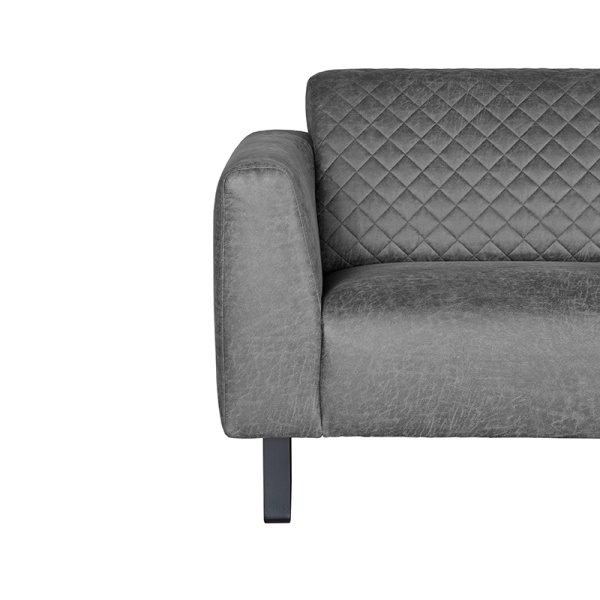 Bank Nola - Antraciet - Microfiber - 3-Zits