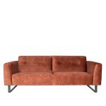 Bank Burano - Rust - Velours - 3-Zits