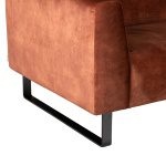 Bank Burano - Rust - Velours - 3-Zits