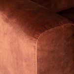 Bank Burano - Rust - Velours - 3-Zits