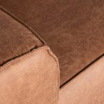 Hoekbank Modena - Cognac - Microfiber - Ottomane + 2,5-Zits