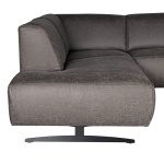 Hoekbank Modena - Antraciet - Microfiber - Ottomane + 2,5-Zits