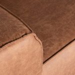 Hoekbank Modena - Cognac - Microfiber - 2,5-Zits + Ottomane