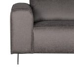 Hoekbank Modena - Antraciet - Microfiber - 2,5-Zits + Ottomane