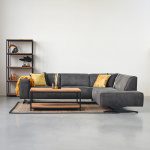 Hoekbank Modena - Antraciet - Microfiber - 2,5-Zits + Ottomane