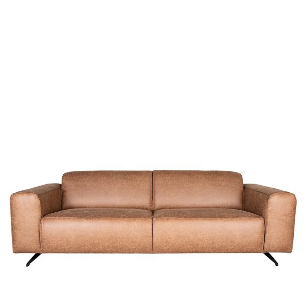 Bank Modena - Cognac - Microfiber - 3-Zits