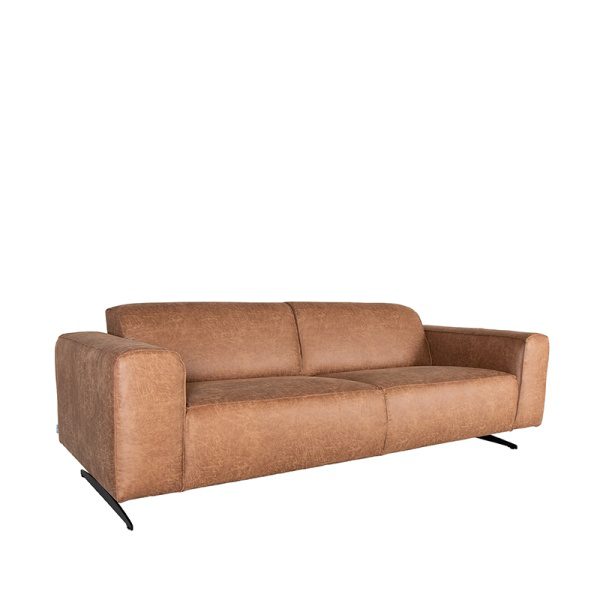 Bank Modena - Cognac - Microfiber - 3-Zits