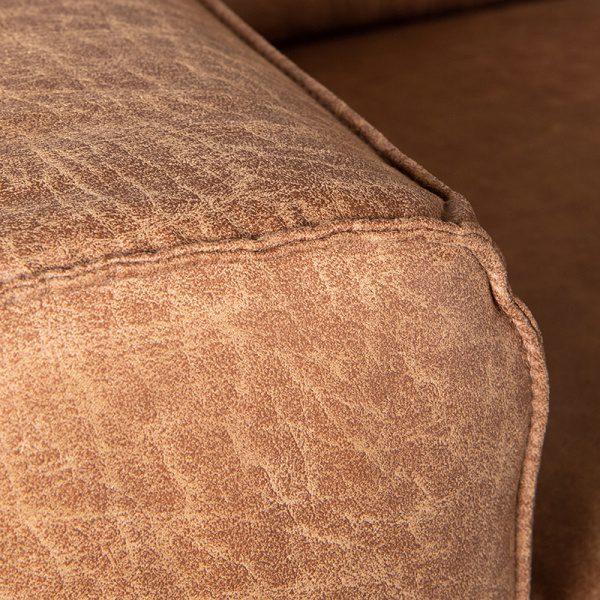 Bank Modena - Cognac - Microfiber - 3-Zits