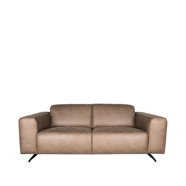 Bank Modena - Taupe - Microfiber - 2-Zits