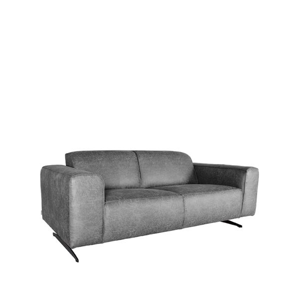 Bank Modena - Grijs - Microfiber - 2-Zits