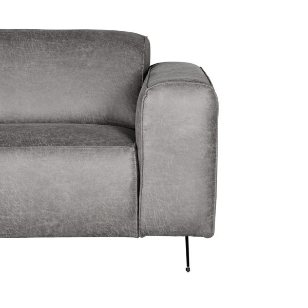 Bank Modena - Grijs - Microfiber - 2-Zits