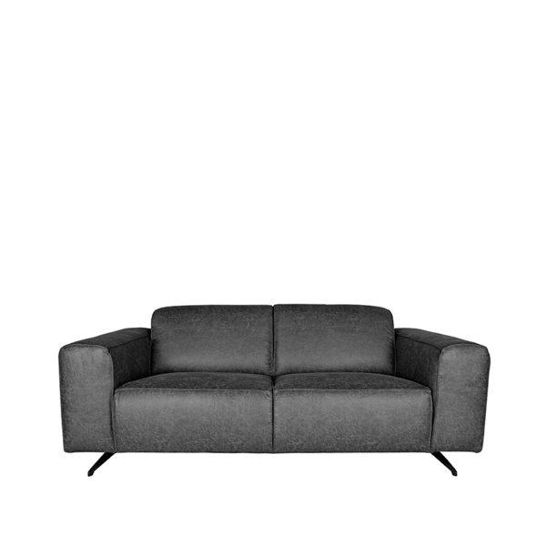 Bank Modena - Antraciet - Microfiber - 2-Zits