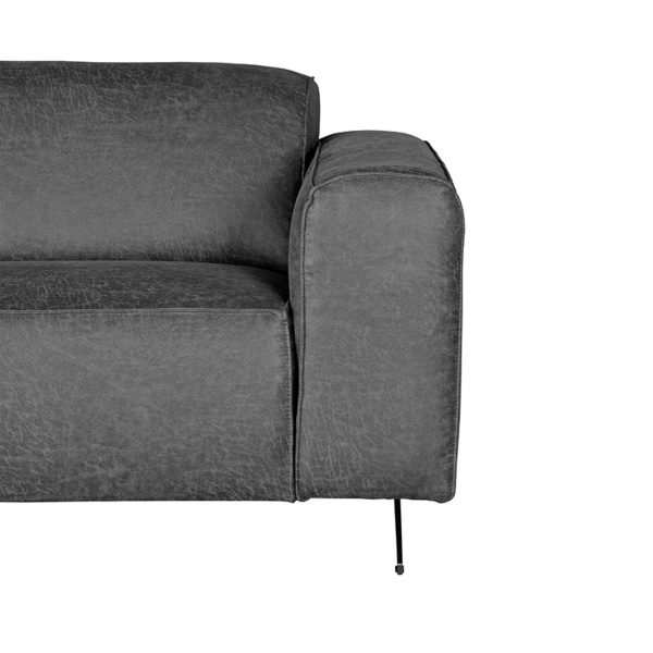 Bank Modena - Antraciet - Microfiber - 2-Zits