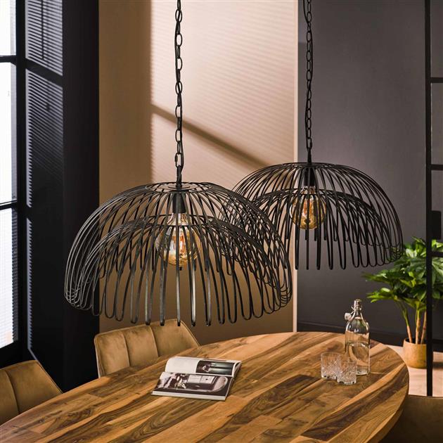 Hanglamp 2L Bend / Charcoal