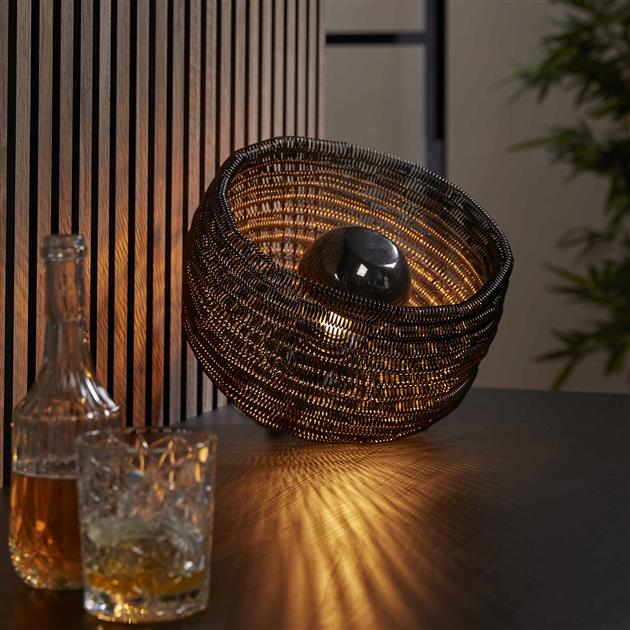 Tafellamp 30 coil XL / Zwart nikkel