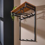 Kapstok custom hoog 2x4 haken / Massief acacia naturel