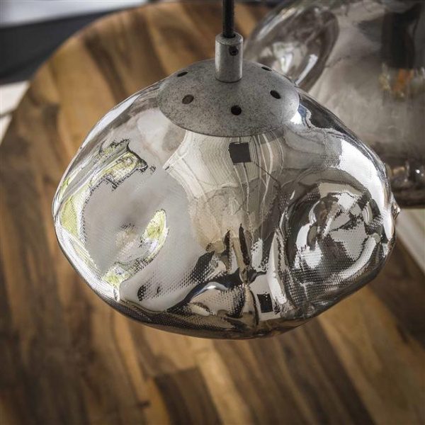 Hanglamp  4+3 cloud / Oud zilver