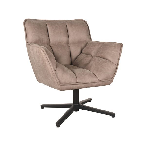 Fauteuil Ian - Taupe - Micro Suede