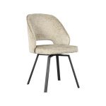Set V 2 - Eetkamerstoel Lewis - Beige - Fluweel