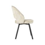 Set V 2 - Eetkamerstoel Lewis - Beige - Fluweel