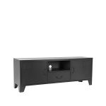 Tv-meubel Fence - Zwart - Metaal