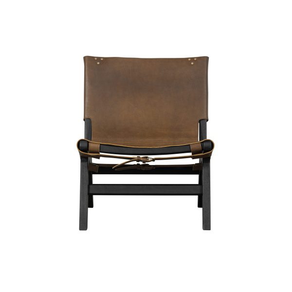 Consume Fauteuil Hout/echt Leer Zwart/bruin