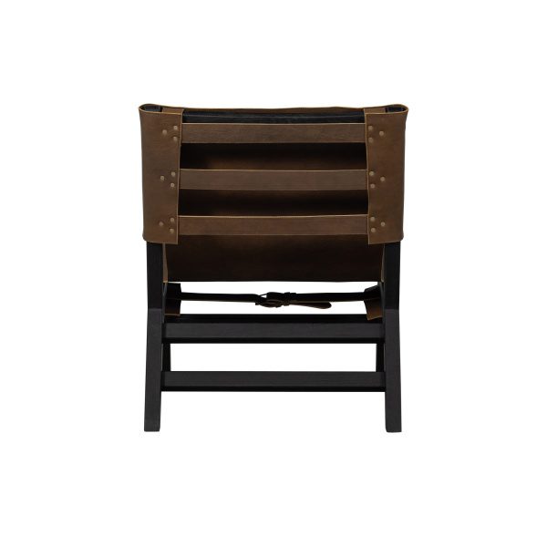 Consume Fauteuil Hout/echt Leer Zwart/bruin
