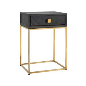 Showroommodel Nachtkastje Blackbone gold 1-lade (Black rustic), zelf afhalen