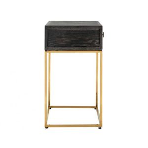 Showroommodel Nachtkastje Blackbone gold 1-lade (Black rustic), zelf afhalen