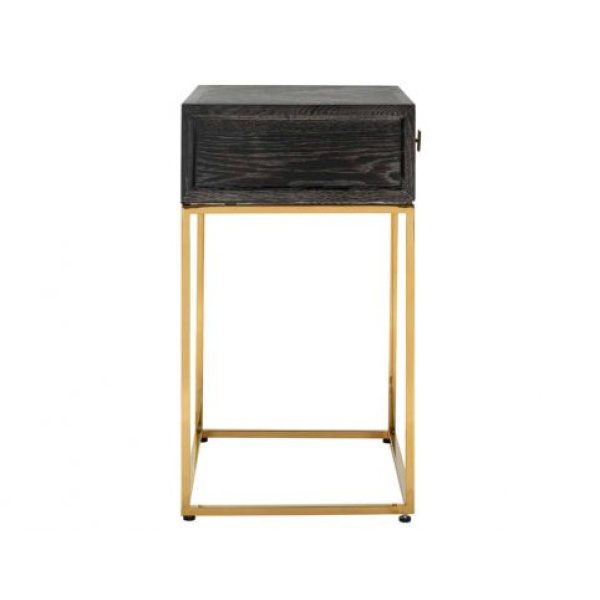 Showroommodel Nachtkastje Blackbone gold 1-lade (Black rustic), zelf afhalen