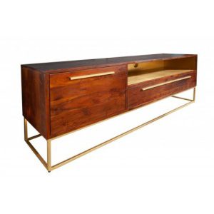 Showroommodel TV Meubel Straight Acacia Donkerbruin, zelf afhalen