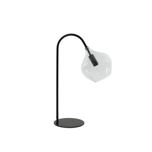 Tafellamp E14 28x17x50,5 cm RAKEL mat zwart+helder