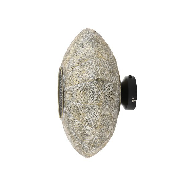 Wandlamp 37,5x22 cm LAVELLO antiek goud-wit