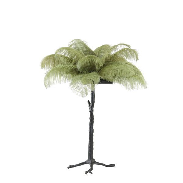 Tafellamp E14 65x68 cm FEATHER zwart+olijf groen