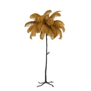 Vloerlamp E14 95x180 cm FEATHER zwart+karamel