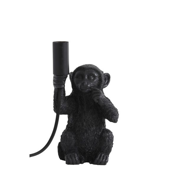 Tafellamp E14 13x12,5x23,5 cm MONKEY mat zwart