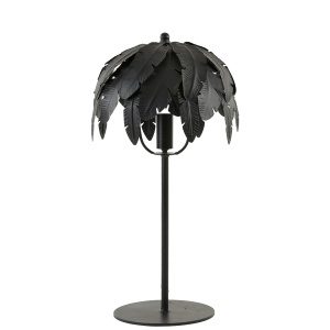 Tafellamp E14 26x50 cm PALMU mat zwart