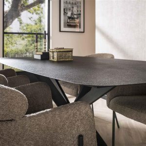 Eetkamertafel rough metal spider frame / Antraciet