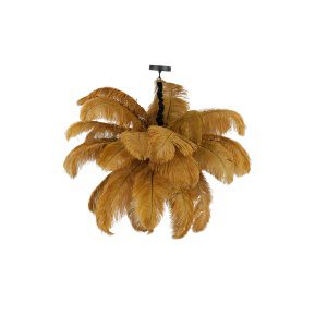 Hanglamp E14 80 cm FEATHER zwart+karamel