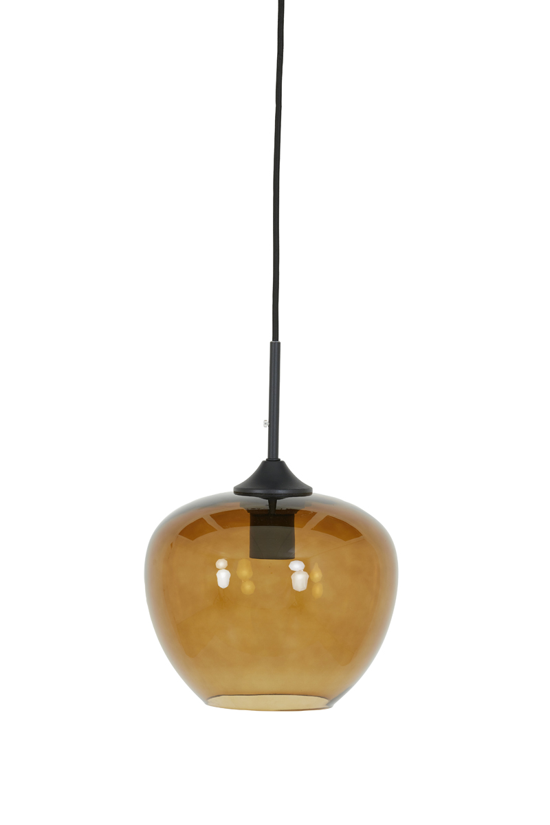 Hanglamp 23x18 cm MAYSON glas bruin-zwart