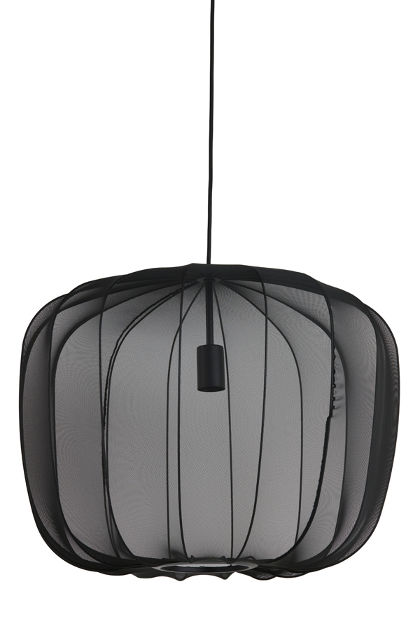 Hanglamp 60x45 cm PLUMERIA zwart